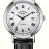 Women'S Rotary | Rotary Women'S Windsor Black Leather Strap Watch