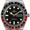 Men'S Timex | Timex Q Diver Inspired Sst Case Black Dial Sst Band