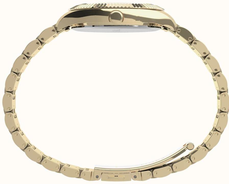 Women'S Timex | Timex Waterbury Boyfriend 36Mm Sst Case Gold-Tone Bracelet