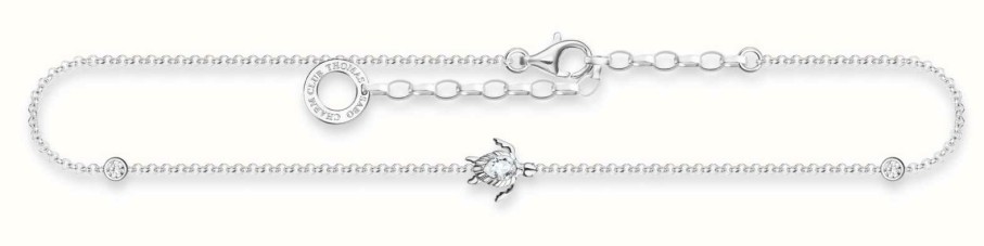 Jewelry Thomas Sabo Jewellery | Thomas Sabo Charm Club Charming | Crystal Set Turtle | Sterling Silver Anklet