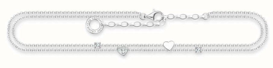 Jewelry Thomas Sabo Jewellery | Thomas Sabo Charm Club Charming | Double Chain | Crystal Set Anklet