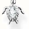 Jewelry Thomas Sabo Jewellery | Thomas Sabo Sterling Silver Crystal Set Turtle Single Stud Earring