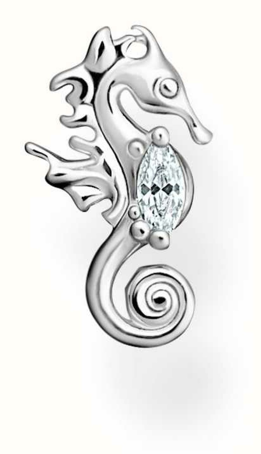 Jewelry Thomas Sabo Jewellery | Thomas Sabo Sterling Silver Crystal Set Seahorse Single Stud Earring