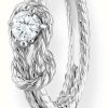 Jewelry Thomas Sabo Jewellery | Thomas Sabo Sterling Silver Crystal Set Knot Detail Single Hoop Earring