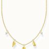 Jewelry Thomas Sabo Jewellery | Thomas Sabo Gold Plated Crystal Set Shell Charm Necklace