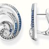 Jewelry Thomas Sabo Jewellery | Thomas Sabo Maritime Blue Stones Sterling Silver Wave Hinge Earrings