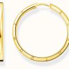 Jewelry Thomas Sabo Jewellery | Thomas Sabo Large Gold Plated Sterling Silver Hoop Earrings