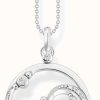 Jewelry Thomas Sabo Jewellery | Thomas Sabo Blue Stones Sterling Silver Wave Necklace 40-45Cm