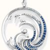 Jewelry Thomas Sabo Jewellery | Thomas Sabo Wave Sterling Silver Blue Stones Pendant