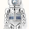 Jewelry Thomas Sabo Jewellery | Thomas Sabo Diver Sterling Silver Pearl And Blue Stones Pendant