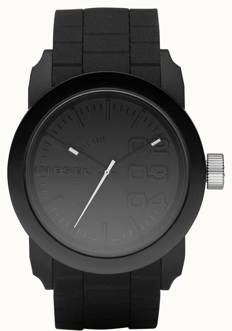 Men'S Diesel | Diesel Men'S Monochrome Black Dial And Strap Watch