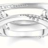 Jewelry Thomas Sabo Jewellery | Thomas Sabo Sterling Silver Crystal Set Wave Ring 54