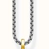 Jewelry Thomas Sabo | Thomas Sabo Elements Of Nature Silver And Gold Cubic Zirconia Necklace 45-50Cm