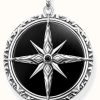 Jewelry Thomas Sabo Jewellery | Thomas Sabo Elements Of Nature Large Black Compass Pendant