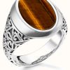 Jewelry Thomas Sabo Jewellery | Thomas Sabo | Rebel At Heart | Tiger'S Eye Signet Ring | K / 50