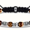 Jewelry Thomas Sabo Jewellery | Thomas Sabo Rebel At Heart | Beaded Bracelet | Sterling Silver And Tiger'S Eye | 22Cm