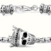 Jewelry Thomas Sabo Jewellery | Thomas Sabo Venetian Skull Crown Sterling Silver Bracelet 17.5Cm