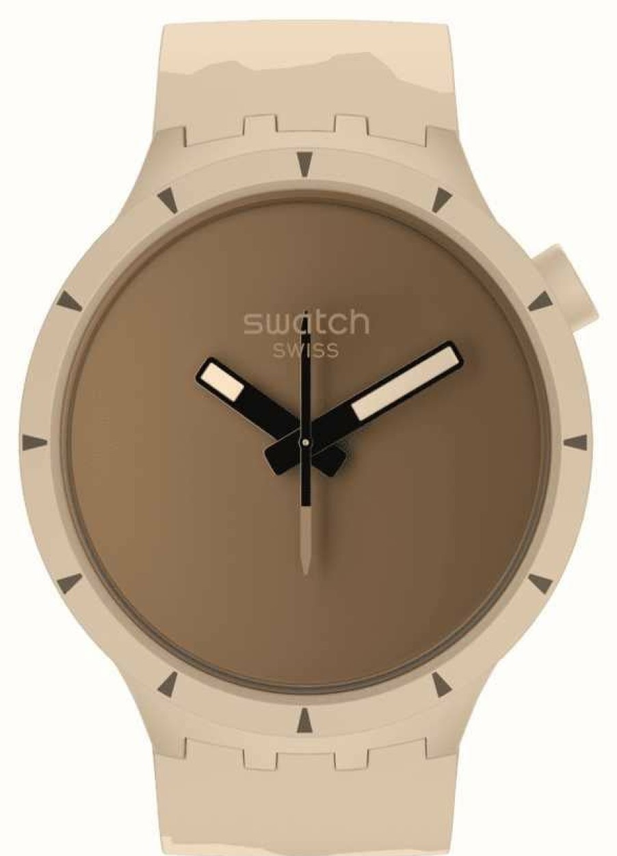 Men'S Swatch | Swatch Big Bold Bioceramic Colours Of Nature Desert