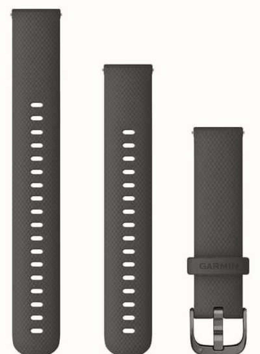 Men'S Garmin | Garmin Quick Release Strap Only (18 Mm), Graphite With Slate Hardware