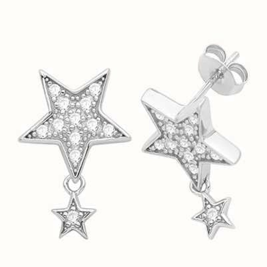 Jewelry James Moore | James Moore Th Silver Star Stud Earrings