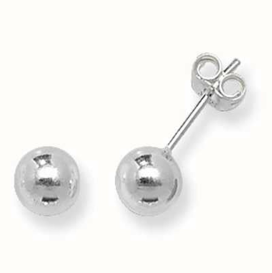 Jewelry James Moore | James Moore Th Silver 6Mm Ball Stud Earrings