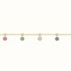 Jewelry James Moore | James Moore Th Womans | 9Ct Yellow Gold | Rainbow | Cz Drop Bracelet