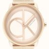 Men'S Calvin Klein | Calvin Klein Rose Gold Ck Dial | Rose Gold Steel Mesh Bracelet