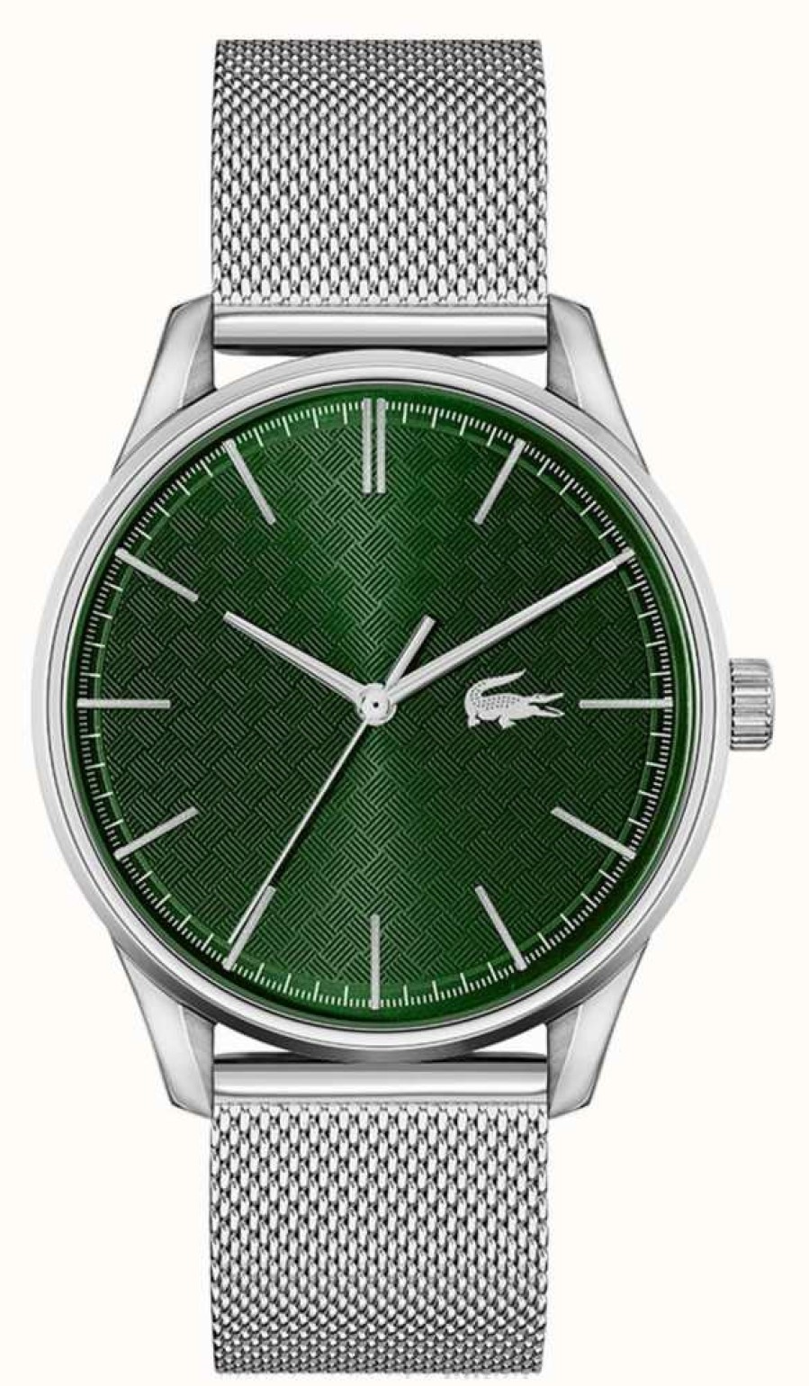 Men'S Lacoste | Lacoste Men'S Vienna | Green Dial | Steel Mesh Bracelet