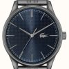 Men'S Lacoste | Lacoste Men'S Vienna | Blue Dial | Grey Plated Bracelet