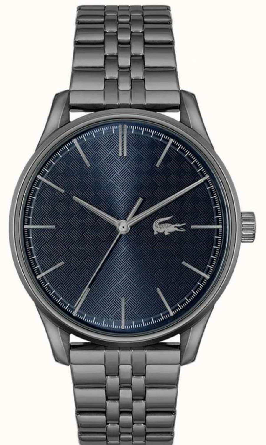 Men'S Lacoste | Lacoste Men'S Vienna | Blue Dial | Grey Plated Bracelet