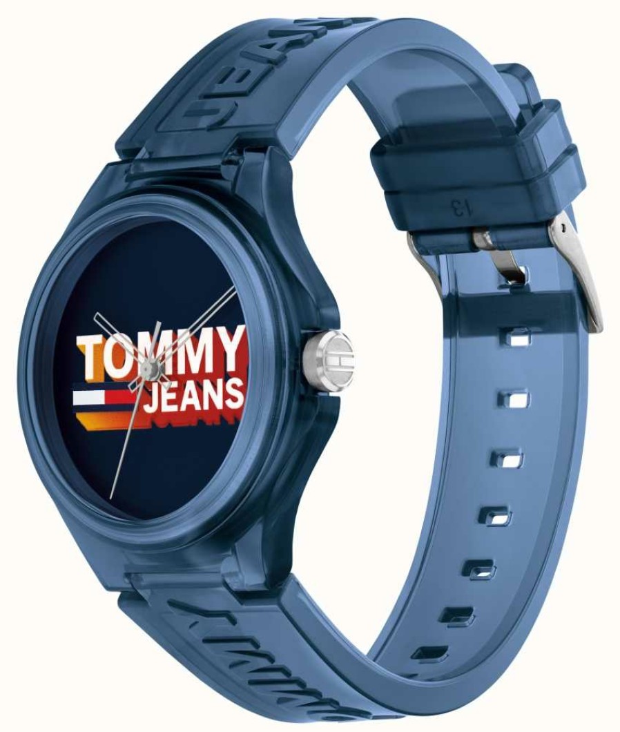 Men'S Tommy Hilfiger | Tommy Jeans Berlin Men'S Blue Silicone Watch