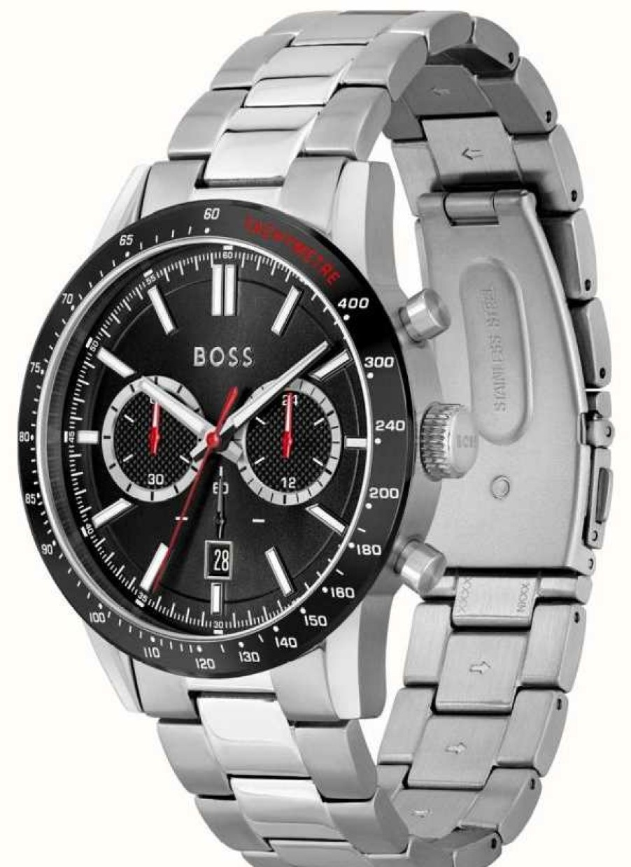 Men'S BOSS | Boss Men'S Allure | Black Chronograph Dial | Stainless Steel Bracelet