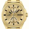 Men'S HUGO | Hugo Men'S #Expose | Gold Dial | Gold Stainless Steel Bracelet