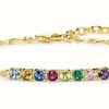 Jewelry Thomas Sabo Jewellery | Thomas Sabo Gold Plated Rainbow Crystal Set Bracelet