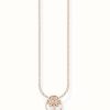 Jewelry Thomas Sabo Jewellery | Thomas Sabo Rose Gold Plated Crystal Set Tree Of Life Necklace