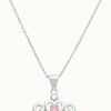 Jewelry Disney Jewellery | Disney Crown Pink Crystal Pendant Only