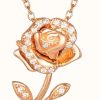 Jewelry Disney Jewellery | Disney Rose-Gold Tone Plated Crystal Set Rose Pendant