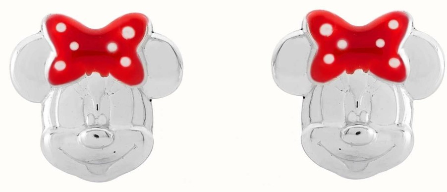 Jewelry Disney Jewellery | Disney Minnie Mouse Red Bow Stud Earrings