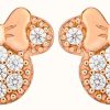 Jewelry Disney Jewellery | Disney Minnie Mouse Rose Gold Toned Crystal Set Studs