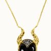 Jewelry Disney Jewellery | Disney Maleficent Stone Set Gold Toned Pendant