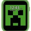 Jewelry Children's Character | Minecraft Green Silicone Strap (English Only) Interactive Watch