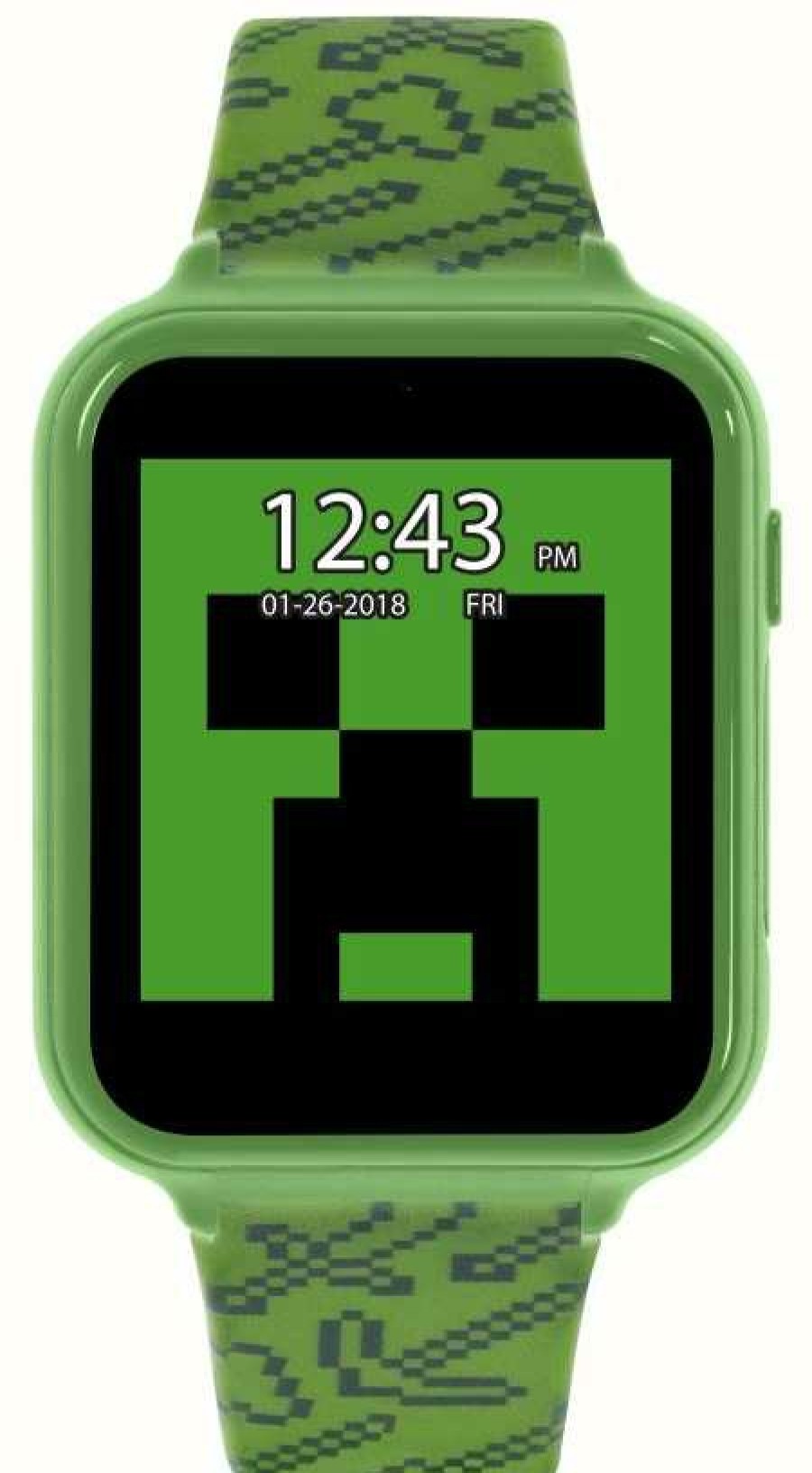 Jewelry Children's Character | Minecraft Green Silicone Strap (English Only) Interactive Watch