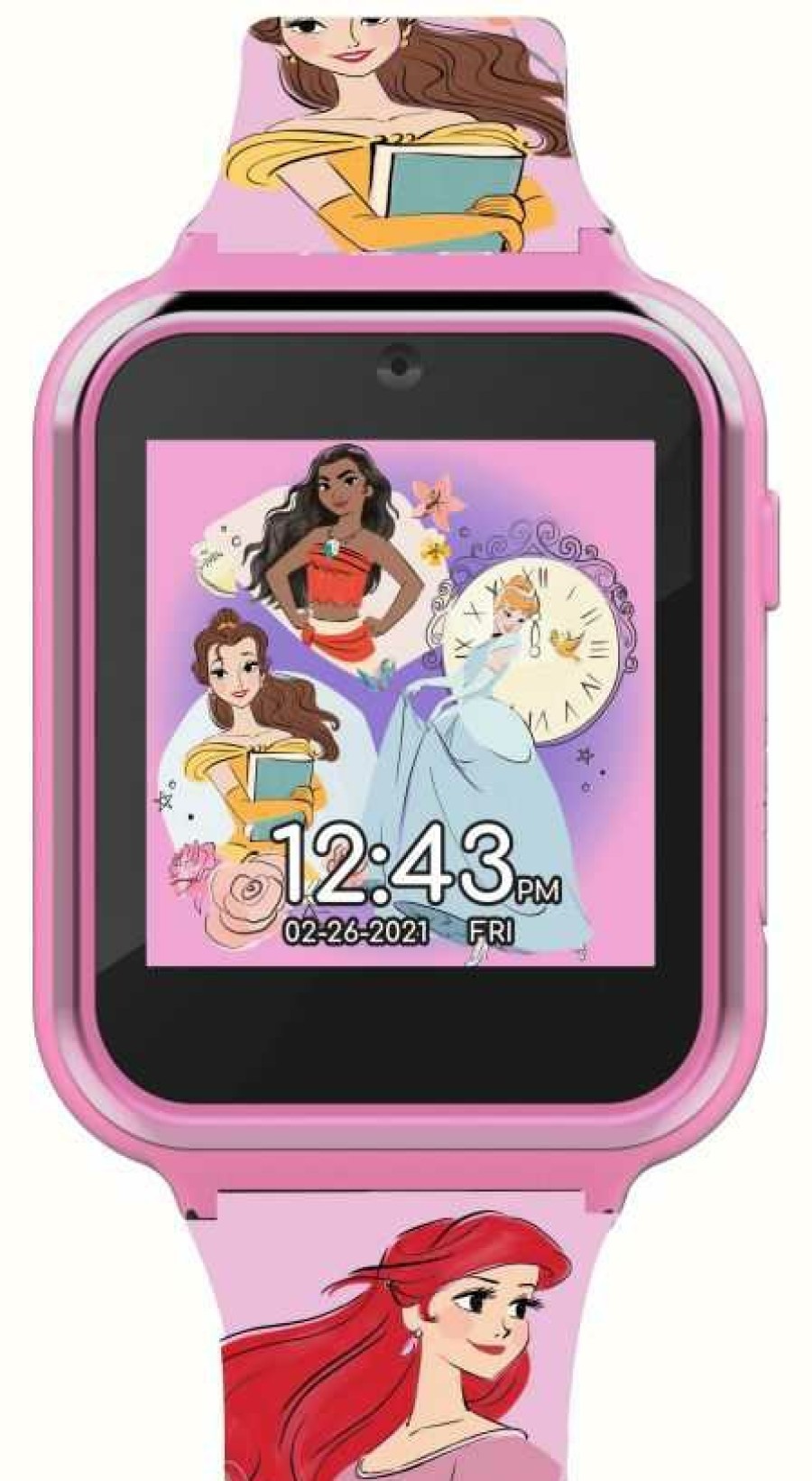 Jewelry Children's Character | Disney Princess Pink (English Only) Silicone Interactive Watch