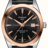 Men'S Tissot | Tissot Gentleman Powermatic 80 Silicium Solid 18K Gold Bezel