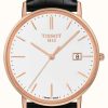 Men'S Tissot | Tissot Goldrun 18K Rose Gold White Dial Watch