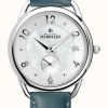 Women'S Herbelin | Herbelin Women'S Mother Of Pearl Dial Blue Leather Strap Watch