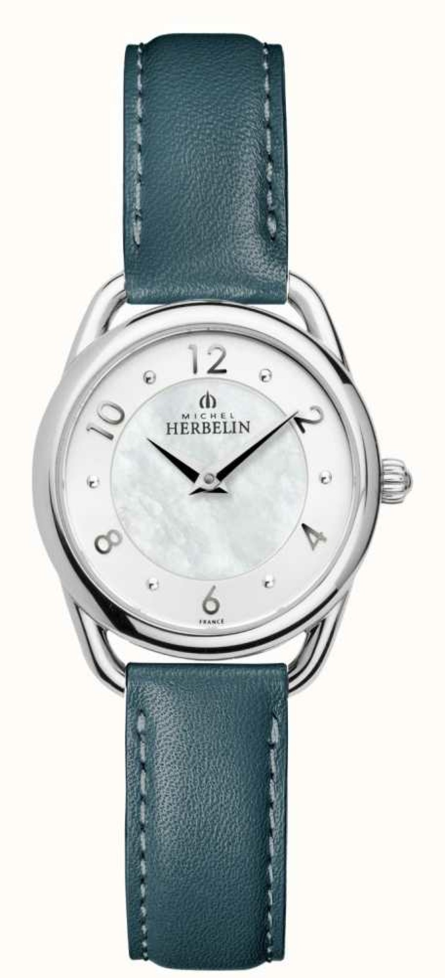 Women'S Herbelin | Herbelin Equinox Women'S Blue Leather Strap Watch