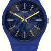 Men'S Swatch | Swatch Sunbrush Sky Yellow Dial Details