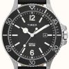 Men'S Timex | Timex Mens | Harborside | Black Dial | Black Textile Strap