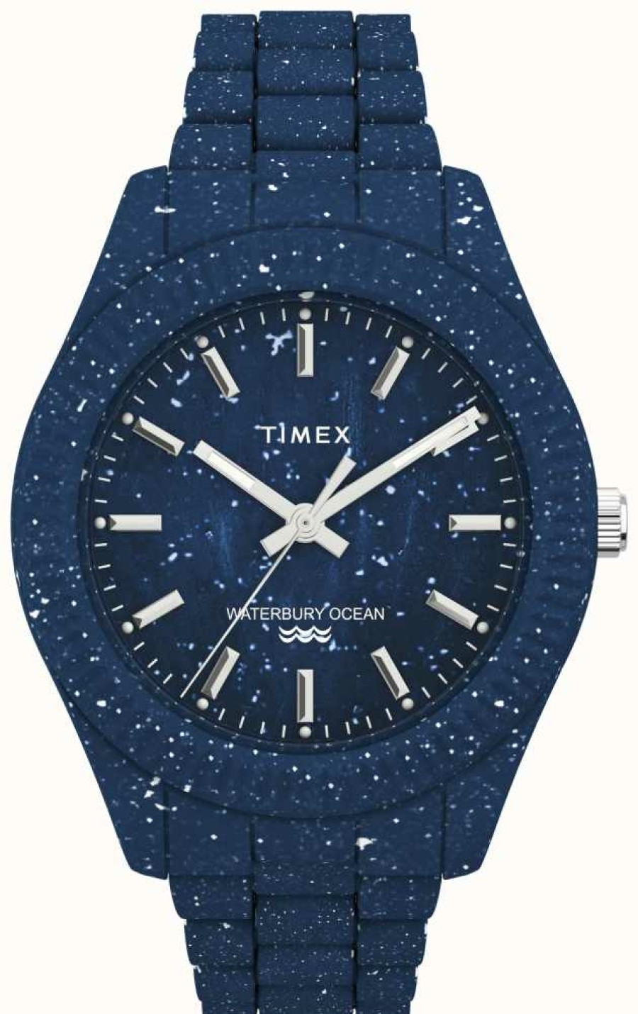 Women'S Timex | Timex Waterbury Ocean Spotted Blue Plastic Watch